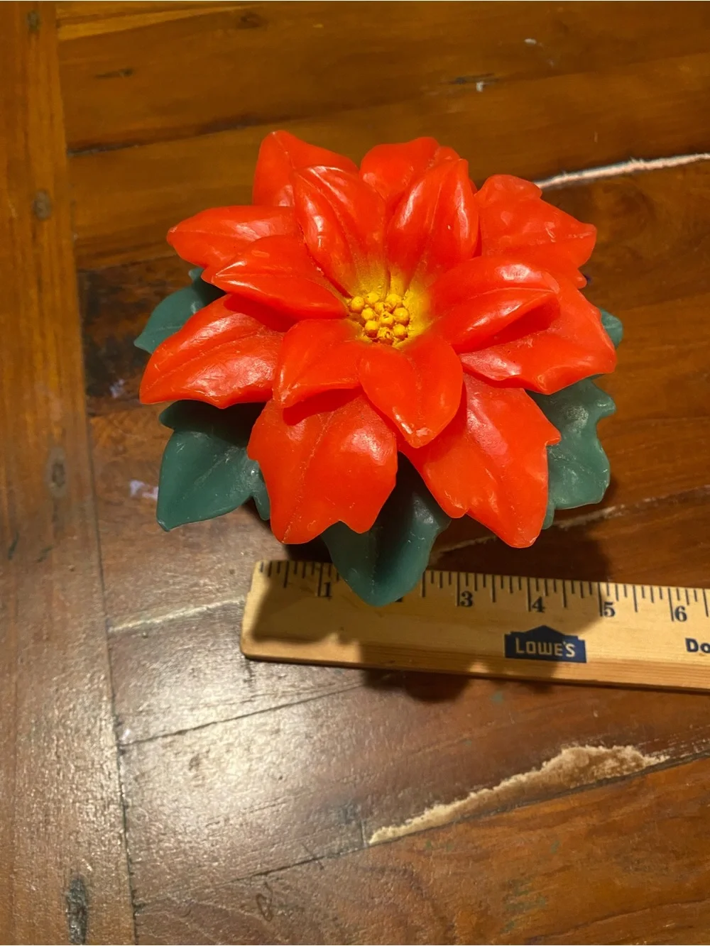 Poinsettia Wax Luminary Flower - Home Accents